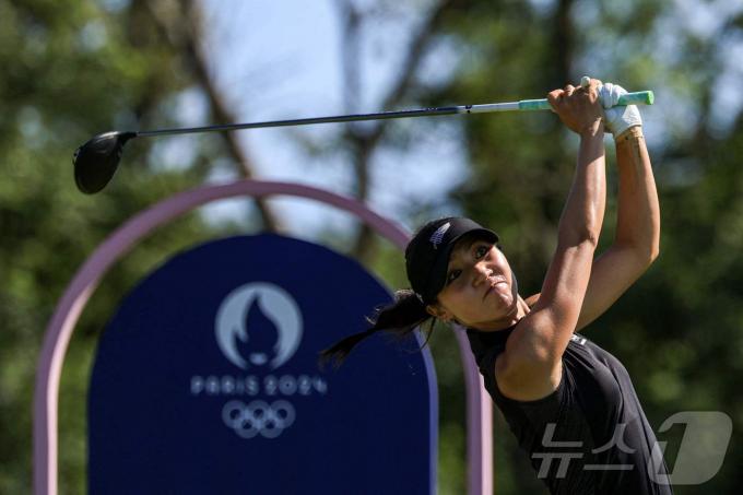 2024 파리 올림픽 여자 골프에서 금메달을 수확한 리디아 고(뉴질랜드) ⓒ AFP=뉴스1