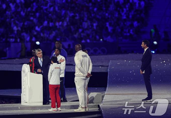 [사진] 연설하는 토마스 바흐 IOC 위원장