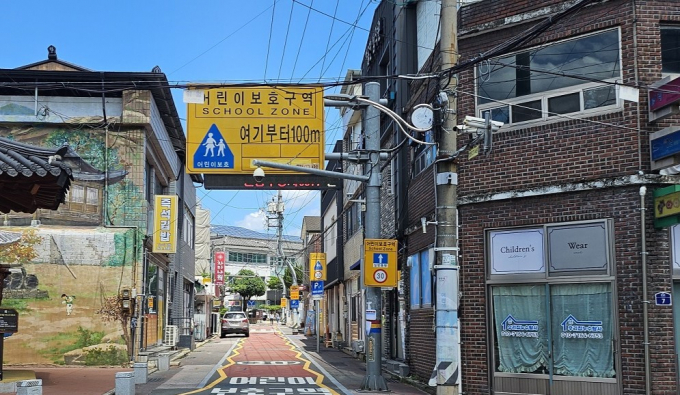 산청군 지중화 대상지 산청초등학교 일원 모습/사진=산청군