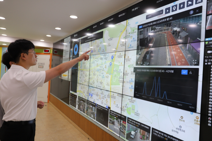 고양시 차세대 통합관제시스템(AI Monitoring System) 운영 모습. / 사진제공=고양특례시 