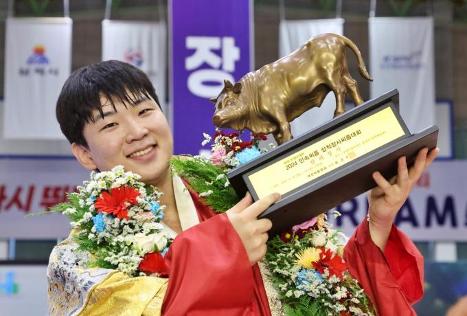 삼척장사씨름대회 한라장사에 오른 김무호(대한씨름협회 제공)