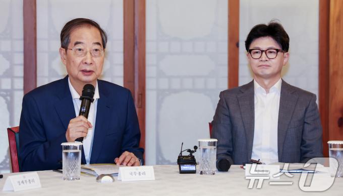 [사진] 고위당정서 모두발언하는 한덕수 총리