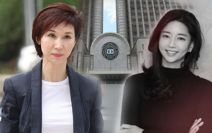 법원이 최태원 SK그룹 회장과 동거인 김희영 티앤씨재단 이사장이 노소영 아트센터 나비 관장에게 20억원을 위자료로 지급해야 한다고 밝혔다. 사진은 노소영 관장과 김희영 이사장의 모습. /사진=뉴시스, 그랙픽=강지호 기자
