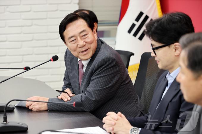 [사진] 국민의힘 예방한 김기문 중기중앙회장