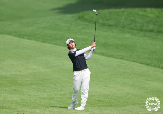 박지영의 한화 클래식 최종 라운드 경기 모습. /사진= KLPGA