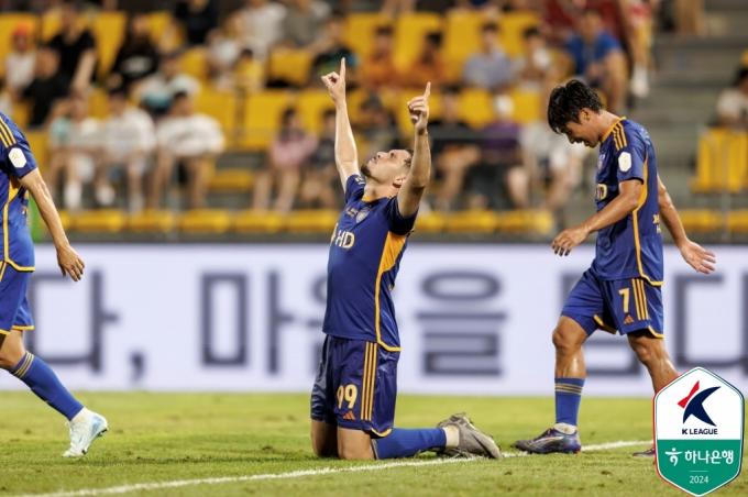 광주를 상대로 결승골을 넣은 울산의 야고(한국프로축구연맹 제공)