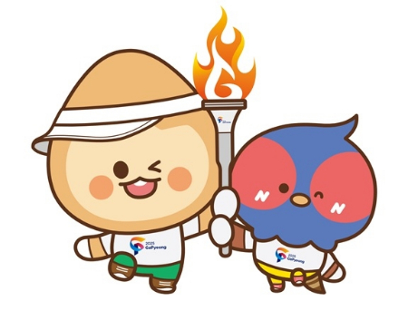 2025~2026년 경기도종합체육대회 마스코트인 가평군의 캐릭터 ‘갓평이’와 ‘송송이’. / 자료제공=가평군 