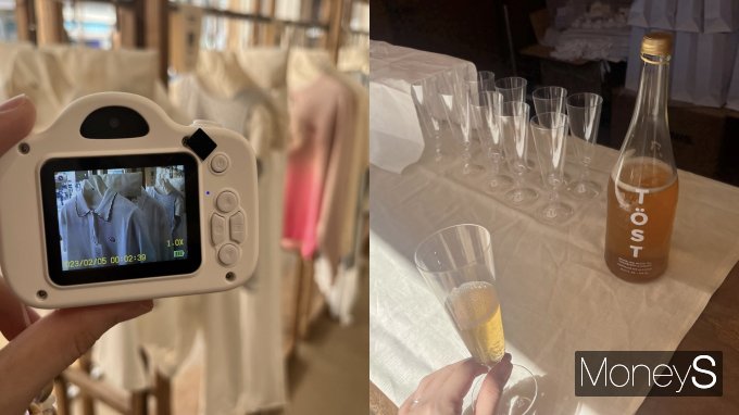 무신사는 25SS 시즌 프리뷰 행사장에 방문한 고객들에게 미니 카메라와 무알코올 입장주를 제공하며 신선한 쇼핑 경험을 할 수 있도록 한다.  /사진=김서현 기자