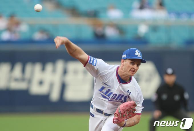 삼성 라이온즈 시절의 데이비드 뷰캐넌. 2023.5.2/뉴스1 ⓒ News1 공정식 기자