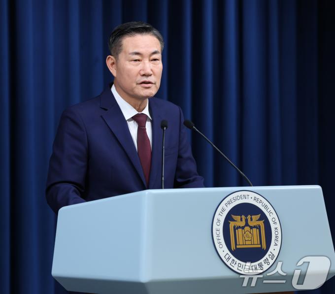 [사진] 사이버안보 기본계획 발표하는 신원식 안보실장