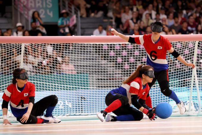 2024 파리 패럴림픽에 출전한 여자 골볼 대표팀. (대한장애인체육회 제공)