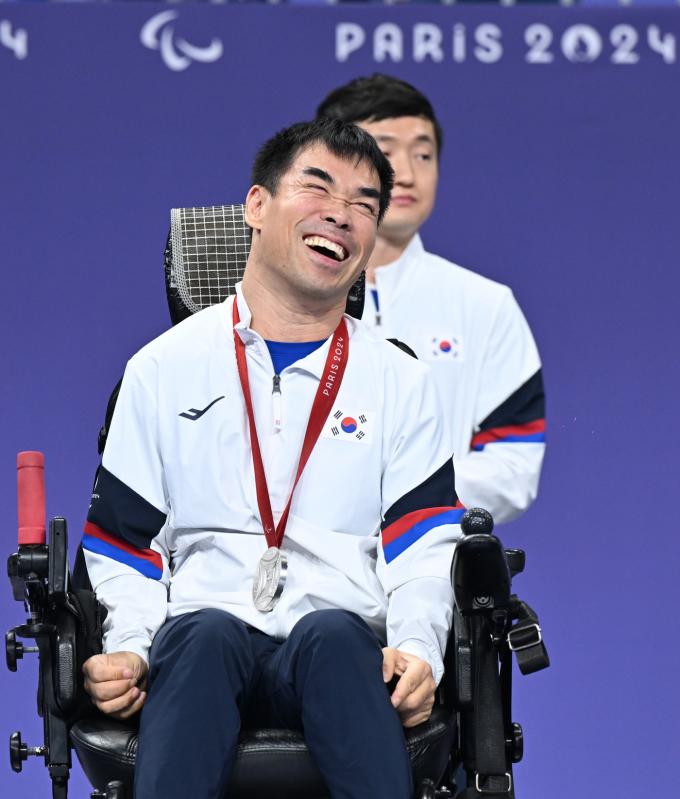 정성준이 2일(한국시간) 열린 2024 파리 패럴림픽 보치아 남자 단식(스포츠등급 BC1)에서 은메달을 획득했다. (대한장애인체육회 제공)
