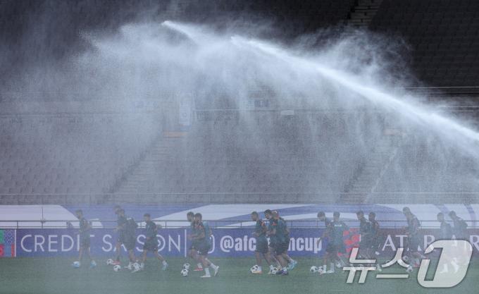 [사진] 훈련하는 팔레스타인 축구대표팀