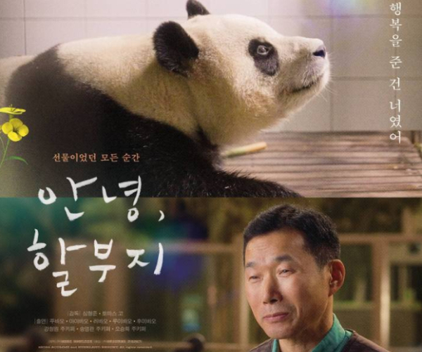 아기 판다 푸바오와 강철원 주키퍼의 스토리가 담긴 다큐멘터리 영화 '안녕, 할부지'가 개봉 첫 날 국내 박스오피스 1위에 올랐다. 사진은 영화 포스터의 모습. /사진=뉴스1