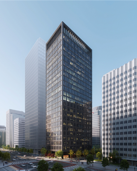 서울 청계천 인근 서린동에 용적률 1097%가 적용된 123m 높이의 빌딩이 들어선다. 사진은 사업 투시도. /사진=서울시