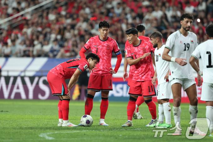 [사진] 대한민국 축구대표팀 '프리킥 필승 전략은?'