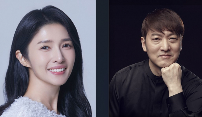 '경기도 장애인 오케스트라' 홍보대사에 위촉된 방송인 김경란(왼쪽), 왼손 피아니스트 이훈 씨. 사진제공=경기도