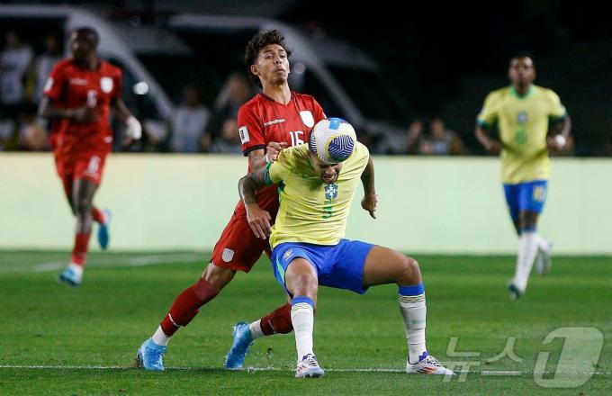 브라질이 7일(한국시간) 열린 2026 북중미 월드컵 남미 예선 7차전에서 에콰도르에 1-0으로 이겼다. ⓒ AFP=뉴스1