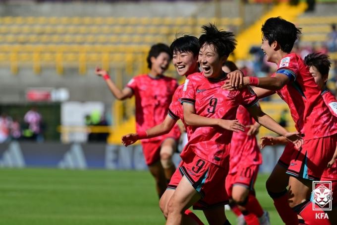 U20 여자 축구대표팀이 FIFA U20 여자 월드컵 16강에 진출했다. (대한축구협회 제공)