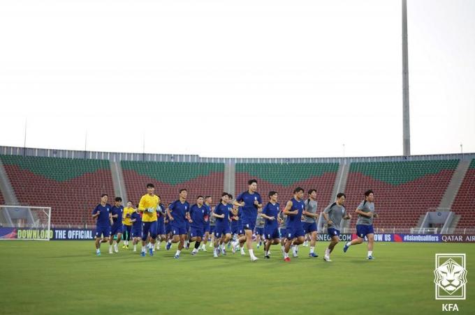 [사진] 축구대표팀, 오만전 앞두고 '심기일전'