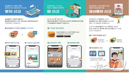 소방 다매체 신고. (소방청 제공)ⓒ 뉴스1