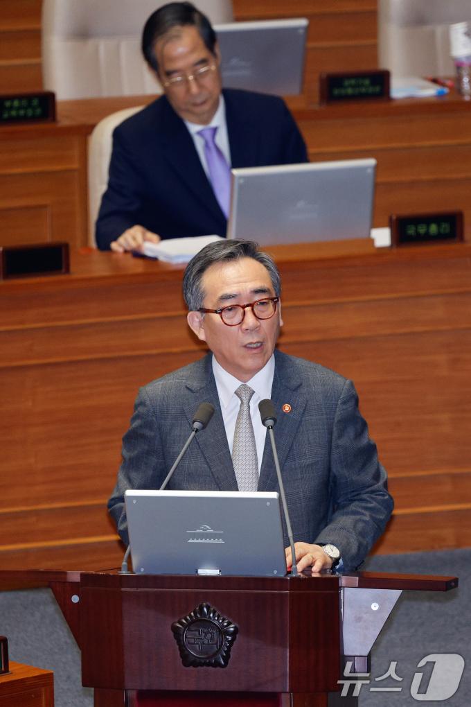 [사진] 대정부질문 답변하는 조태열 외교장관