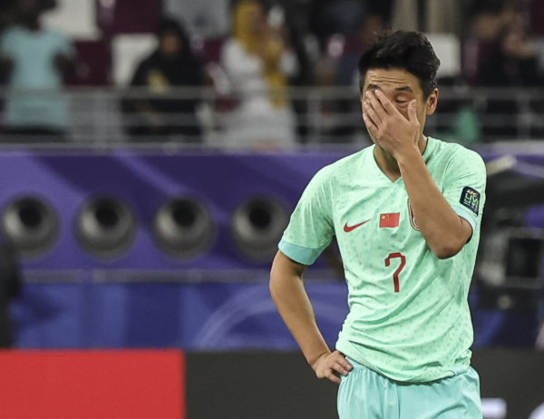 지난 10일(현지시각) 중국 축구대표팀이 1명이 퇴장당한 사우디아라비아에게 1-2로 패배했다. 사진은 지난 1월 AFC 카타르 아시안컵에서 우레이. /사진=뉴시스