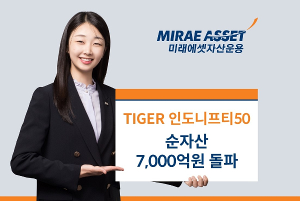 미래에셋자산운용의 'TIGER인도니프티50 ETF' 순자산이 7000억원을 돌파했다. /사진=미래에셋자산운용 