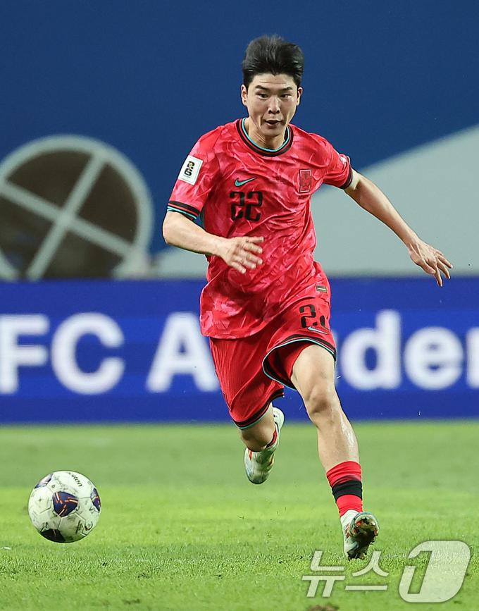 5일 오후 서울 마포구 서울월드컵경기장에서 열린 2026 국제축구연맹(FIFA) 북중미 월드컵 아시아 3차 예선 B조 1차전 대한민국과 팔레스타인의 경기, 대한민국 황문기. 2024.9.5/뉴스1 ⓒ News1 김진환 기자