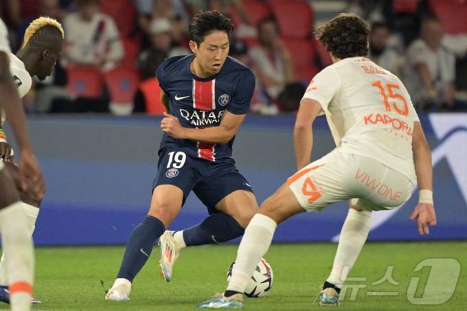 PSG의 이강인(가운데) ⓒ AFP=뉴스1