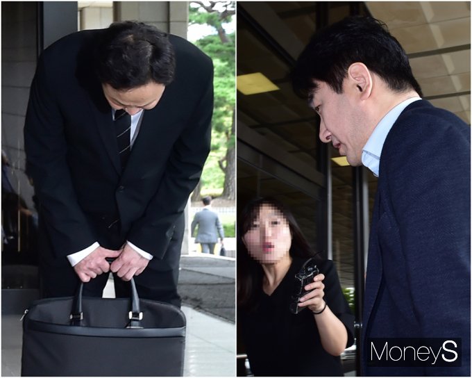 ▲ 고개숙인 류광진 티몬 대표(왼쪽), 묵묵부답 일관 류화현 위메프 대표