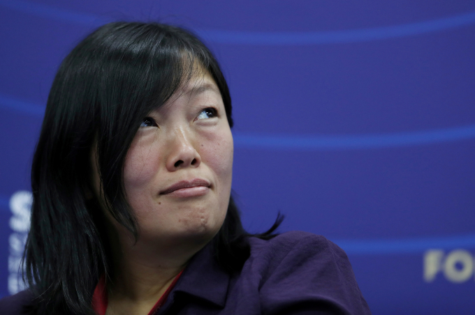 이혼 소송을 진행 중인 러시아에서 가장 부유한 여성의 회사에서 총격 사건이 발생했다. 사진은 지난 2021년 6월3일 러시아 상트페테르부르크에서 열린 국제경제포럼에 참석한 와일드배리스 최고경영자(CEO) 타티아나 바칼추크. /사진=로이터 