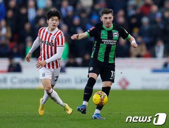 스토크시티의 배준호(왼쪽) ⓒ AFP=뉴스1
