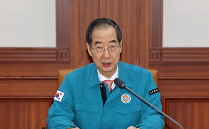 사진은 지난 12일 서울 종로구 정부서울청사에서 열린 의사 집단행동 중앙안전대책본부 회의에서 발언하는 한덕수 국무총리. /사진=뉴시스