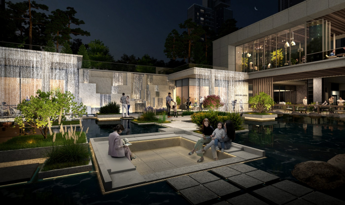 포스코이앤씨가 아파트 단지 외부환경 디자인 '에코스케이프'(EcoScape)를 선보였다. 사진은 에코스케이프 가운데 하나인 클럽 인스퍼레이션. /사진=포스코이앤씨