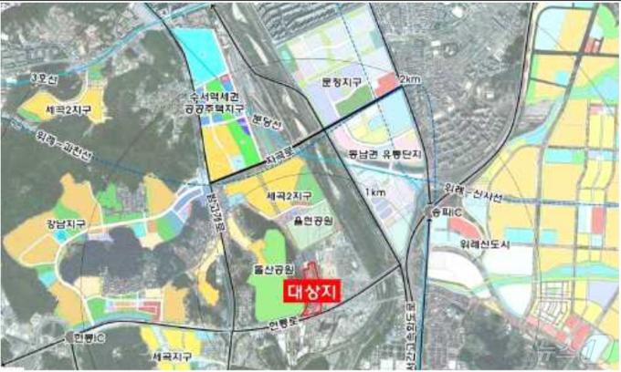 사업위치도 및 공원조성계획도. (서울시 제공)ⓒ 뉴스1