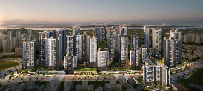 김포 북변4구역 '한강 수자인 오브센트' 조감도/자료제공=한양
