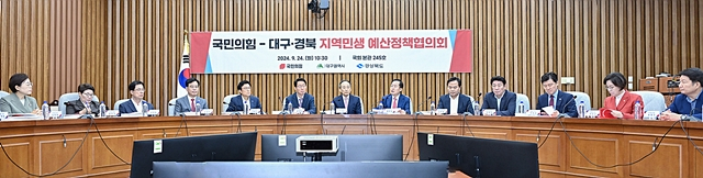 지난 24일 서울 여의도 국회에서 열린 국민의힘-대구·경북 지역민생 예산정책협의회 모습/사진제공=대구광역시