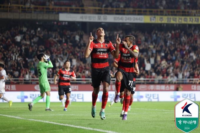 포항이 조르지의 결승골을 앞세워 인천을 1-0으로 꺾었다.(한국프로축구연맹 제공)