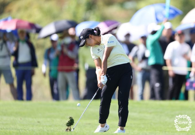 KLPGA 투어 하나금융그룹 챔피언십 최종 라운드 마다솜의 경기 모습. /사진= KLPGA