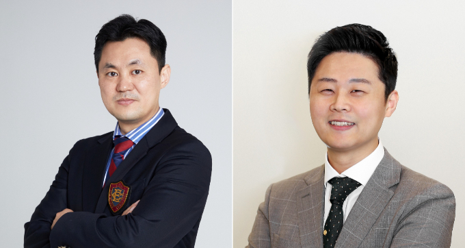 이랜드그룹이 한국패션부문 대표와 유통부문 총괄대표에 조동주 이랜드월드 상무(왼쪽)와 황성윤 대표를 각각 선임했다. /사진=이랜드
