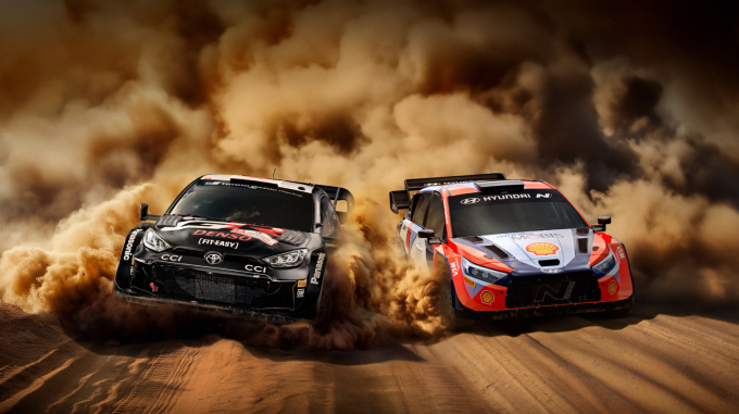 WRC에서 활약 중인 'GR 야리스 랠리 1 하이브리드'(왼쪽)와 'i20 N Rally 1 하이브리드'(오른쪽) /사진=한국토요타자동차