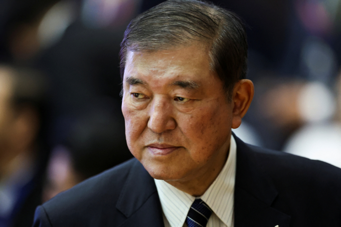 이시바 시게루 일본 총리가 야스쿠니 신사 가을 예대제 참배를 보류할 것으로 보인다. 사진은 이시바 총리가 지난 10일(현지시각) 라오스 비엔티안 국립 컨벤션 센터에서 열린 제27회 ASEAN 회의에 참석한 모습. /사진=로이터