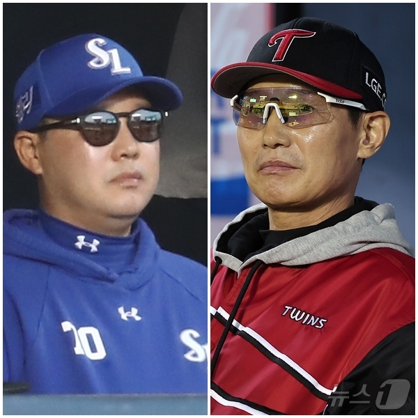 삼성 박진만 감독(왼쪽)과 LG 염경엽 감독.ⓒ News1 DB