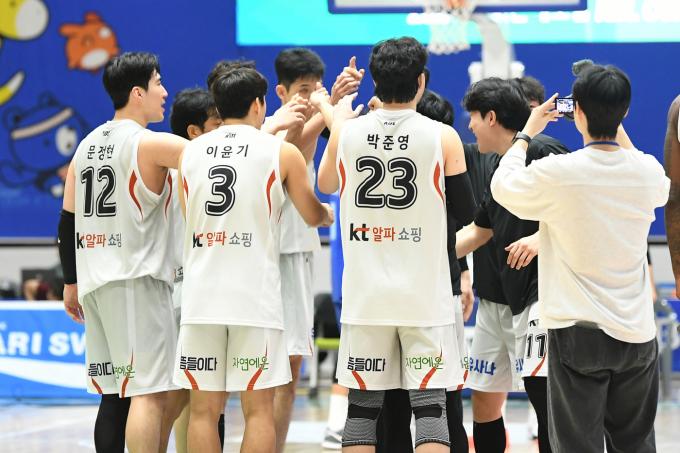 2년 만에 KBL 컵 대회에 오른 수원 KT. (KBL 제공)
