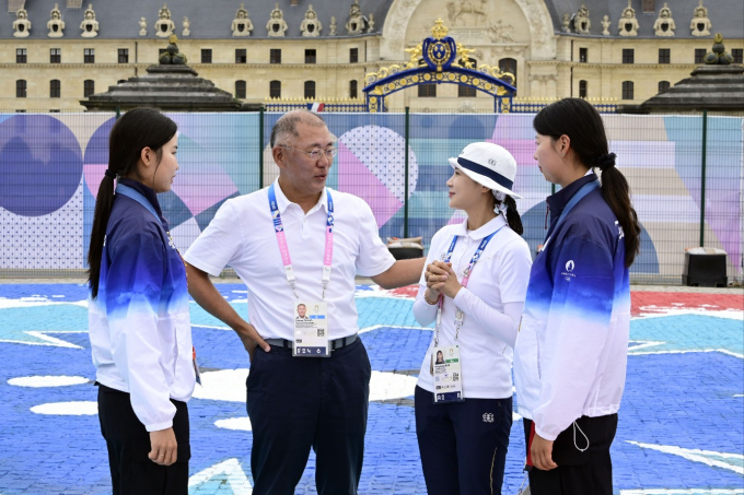  대한양궁협회장을 맡고 있는 정의선 회장은 올해 대한민국 양궁을 통해 기업이 사회에 미치는 선한 영향력의 가치를 보여줬다. /사진=대한양궁협회