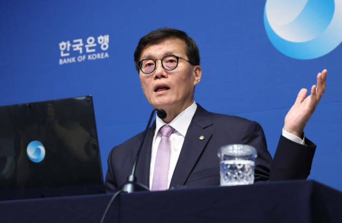 이창용 한국은행 총재가 11일 서울 중구 한국은행에서 금융통화위원회 기준금리 결정에 관한 기자간담회를 하고 있다./사진=뉴시스