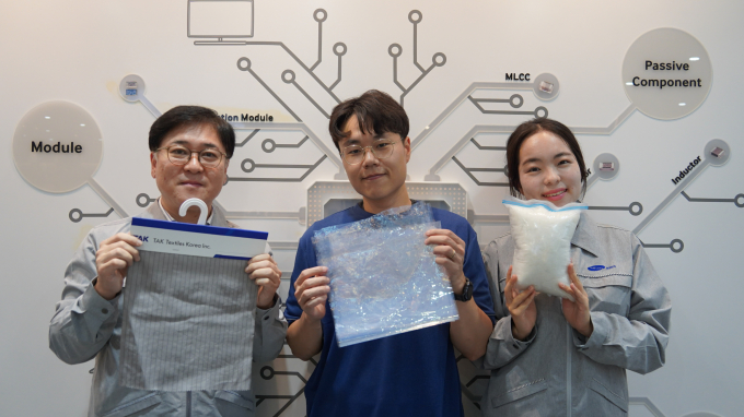 삼성전기가 PET필름을 새활용해 제작한 근무복. / 사진=삼성전기 