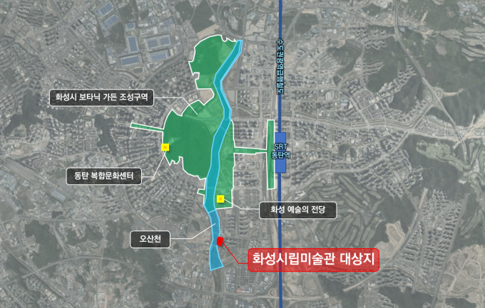 시립미술관 건립 위치도. / 사진제공=화성시