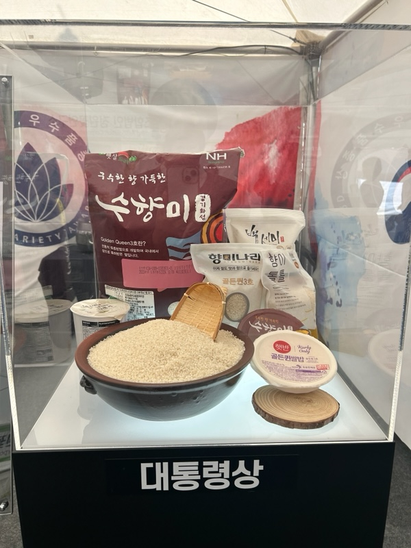  대한민국 우수품종상 대통령상에 선정된 화성시 특화쌀 수향미 품종인 '골든퀸3호'. / 사진제공=화성시